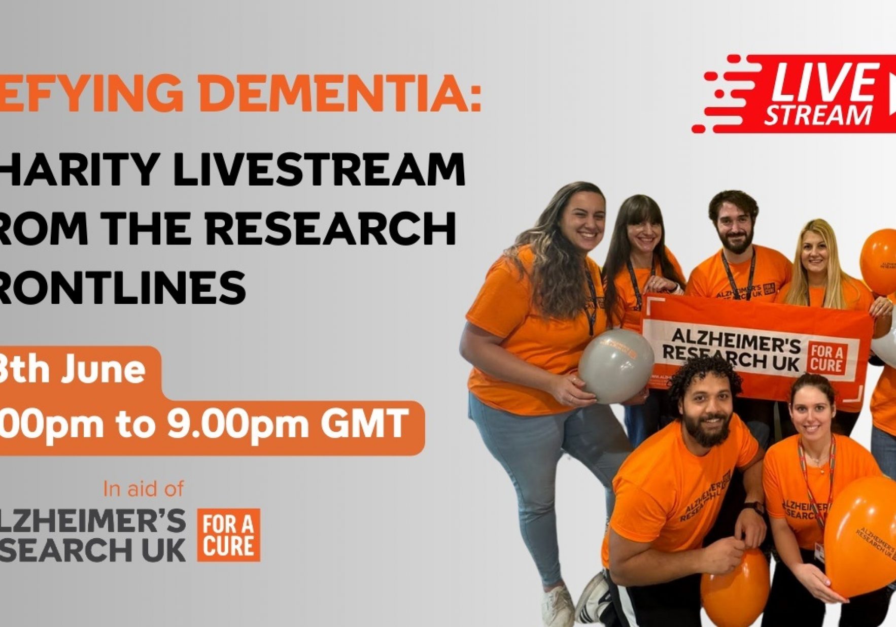 Defying Dementia Charity Livestream From The Research Frontlines