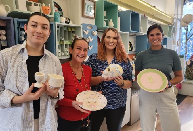Bowles lab 1st Labby Birthday 2023 – ceramic painting