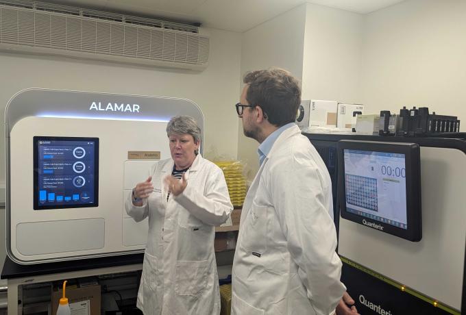 Freddie van Mierlo speaks to Dr Amanda Heslegrave in the Biomarker Factory
