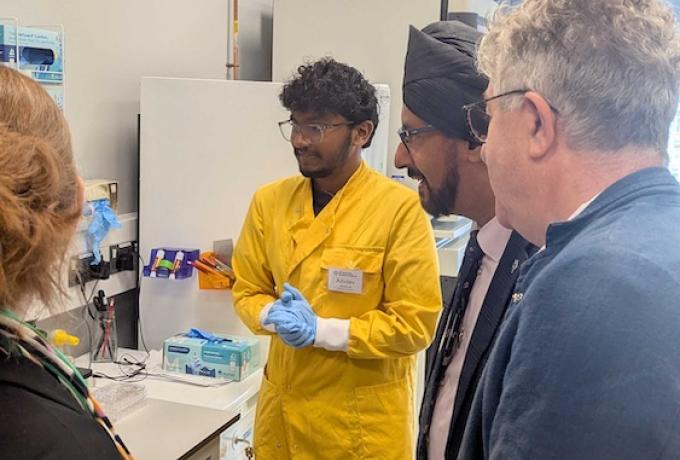 Warinder Juss MP visits the UK DRI at Imperial