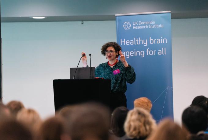 Dr Amonida Zadissa presenting her research