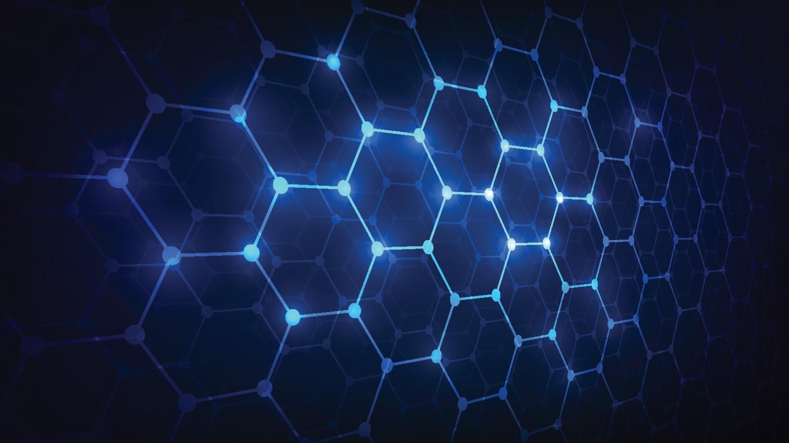 Blue hexagons