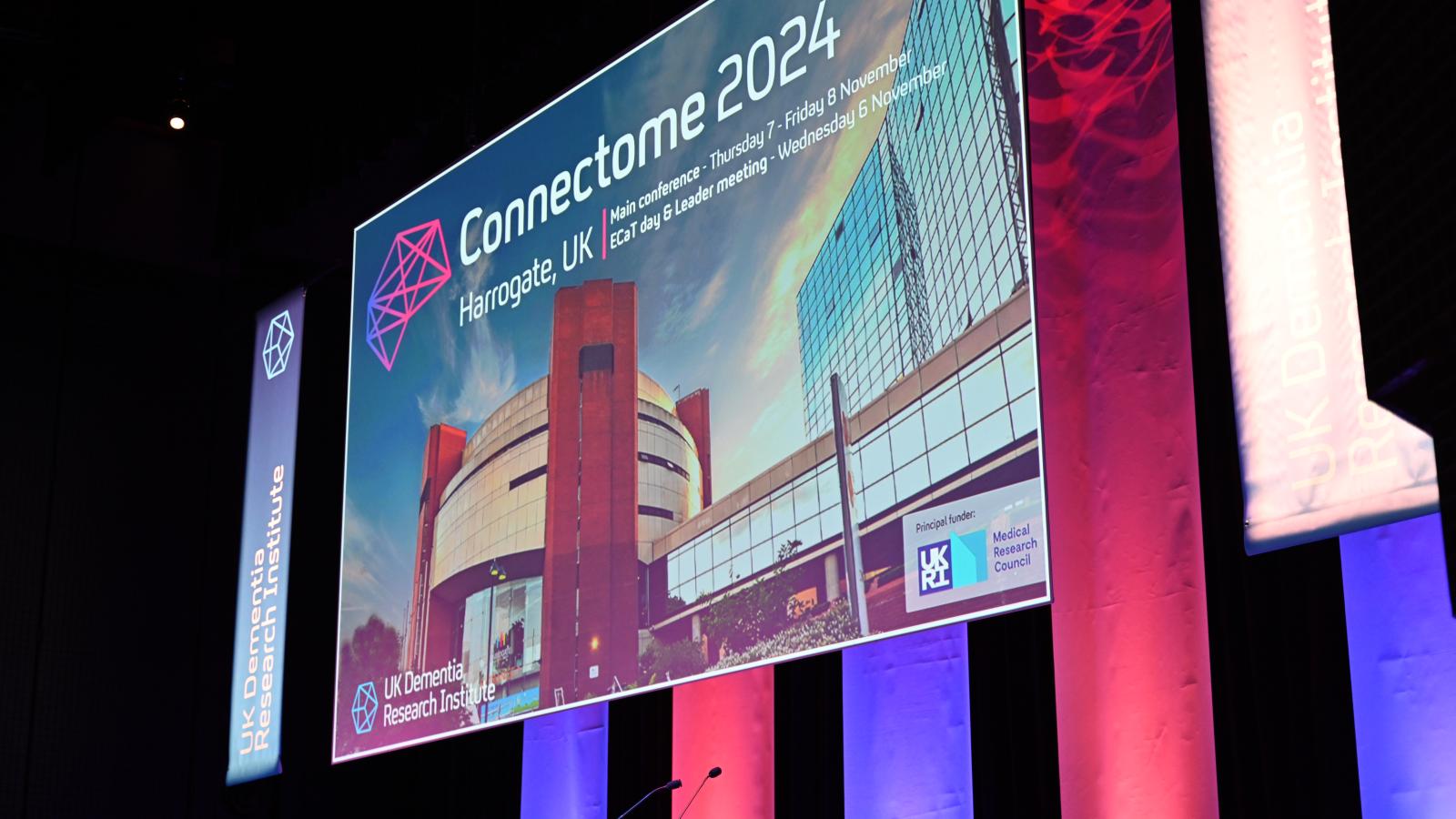 Connectome 2024 projected onto a large screen