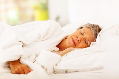 Image of lady sleeping