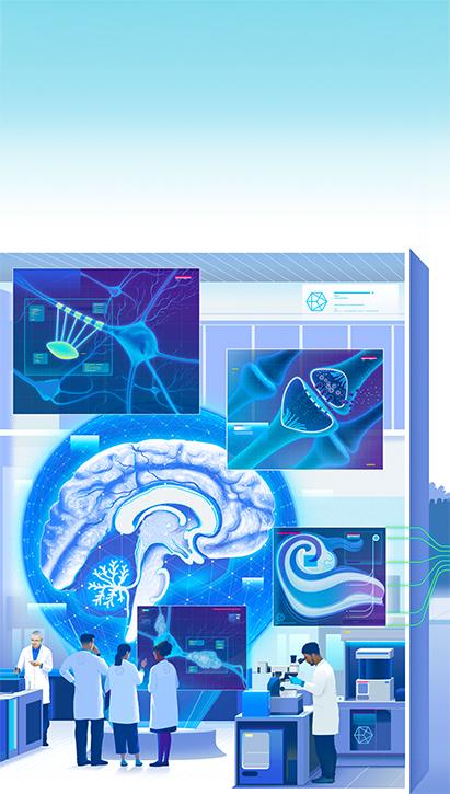 House with scientists in carrying out research