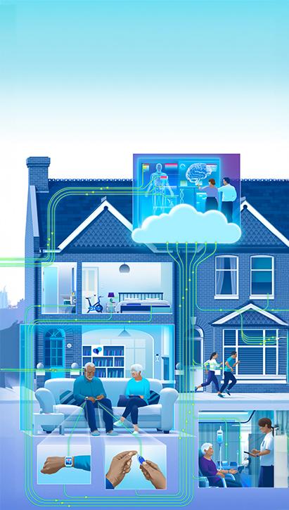 House with scientists in carrying out research