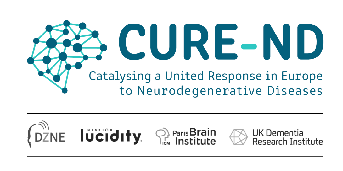 Cure-nd logo with partners below