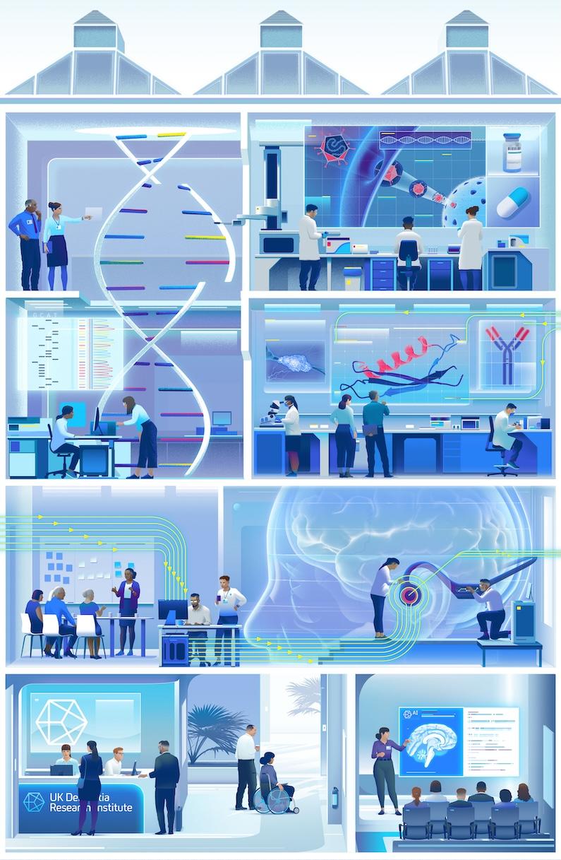 House with scientists in carrying out research