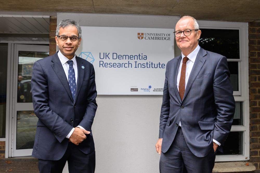 Prof Siddharthan Chandran and Science Minister Lord Vallance