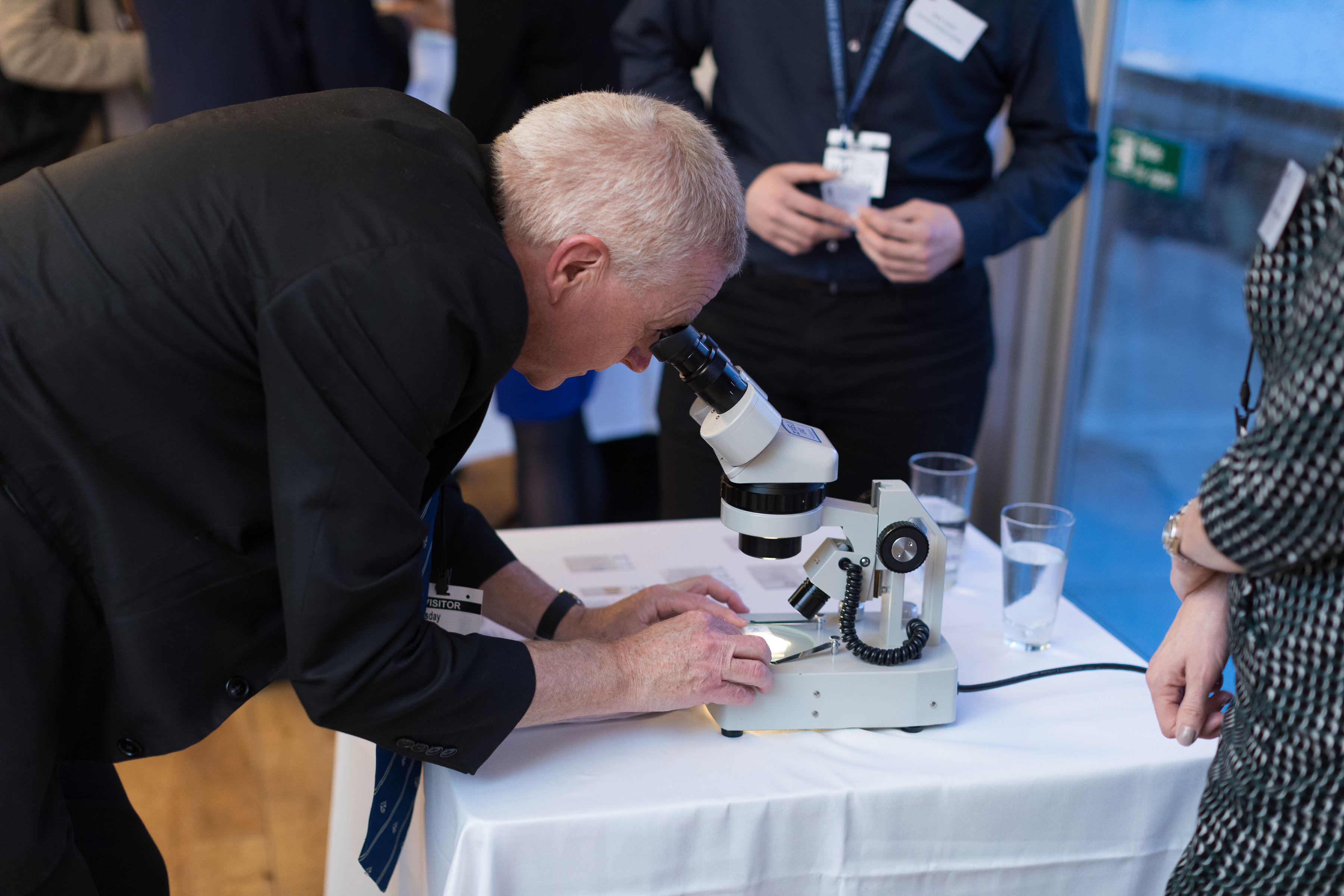 Professor Sir John Savill W Microscope