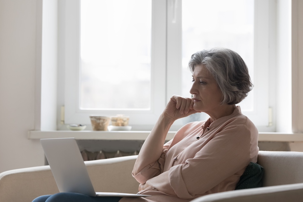 Older Lady Concerned Shutterstock Fizkes